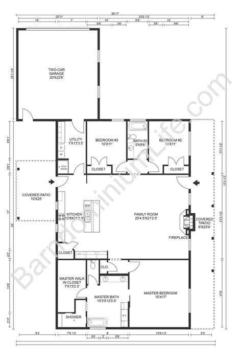 Barndominium Floor Plans With Garage