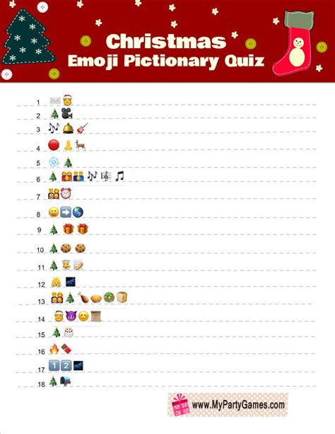 Printable Christmas Quiz Christmas Quiz For Kids Emoji Christmas