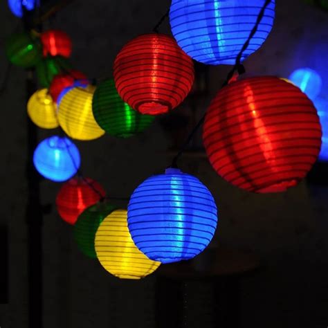 Solar String Lights Outdoor Lantern Globes String Lights 20led Solar