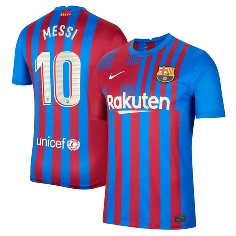 Barcelona Home Blue Jersey Shirt 2021 22 Player Lionel Messi Printing