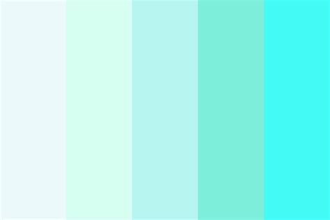 Cyan Blue Scale Color Palette