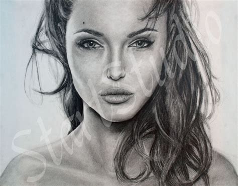 Angelina Jolie Drawing By Jamiepickering On Deviantart