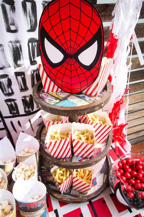 Best colors to use for your spiderman birthday party decorations are red, blue, green, yellow and black. Kara's Party Ideas Spectacular Spider Man Birthday Party ...