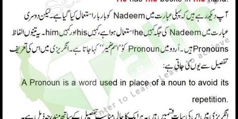 Pronoun Definition And Examples In Urdu Kinds Of Pronoun | Talib
