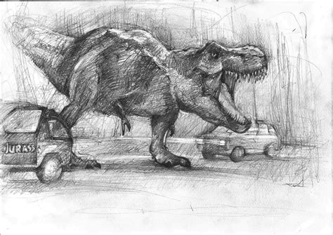 Jurassic Park Sketch At Explore Collection Of
