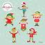 Christmas Elves Vector Clipart CL004  Graphic Objects Creative Market