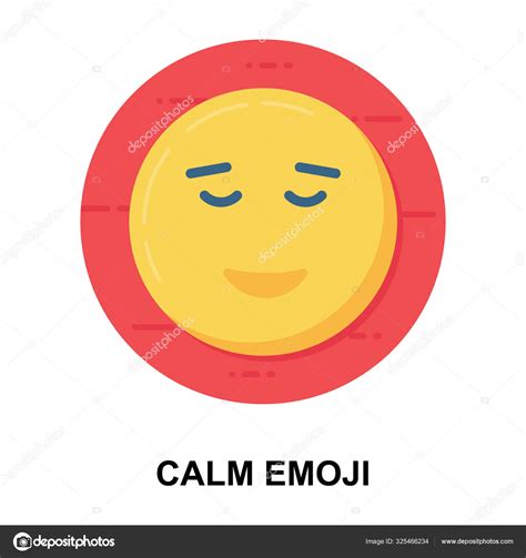 Flat Vector Design Calm Emoji Icon Stock Vector Image By ©vectorspoint