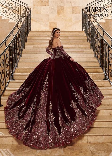 Strapless Velvet Quinceanera Dress By Alta Couture Mq Red Quinceanera Dresses Quince