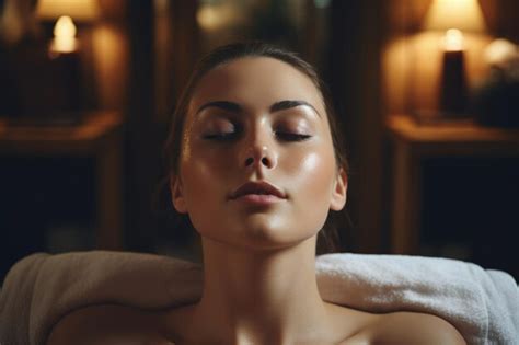 Premium Ai Image Woman Having Massage In Spa Salon Face View