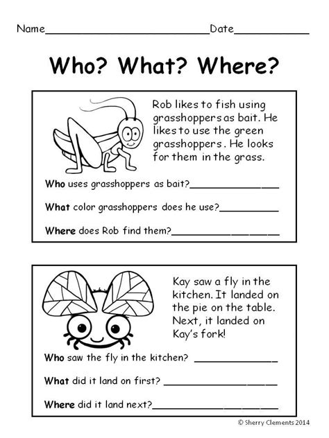 10 Best Images Of Reading Comprehension Worksheets With Answers Short