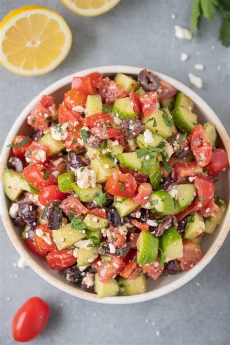 Easy Greek Salad Recipe The Clean Eating Couple