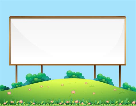Wooden Blank Sign Board In Nature 361549 Vector Art At