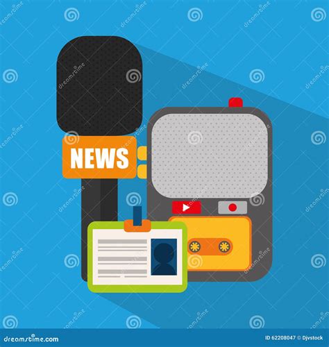 News Media And Broadcasting Stock Vector Illustration Of Broadcast