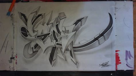 3d Wildstyle Graffiti Sketch Speed Drawing Sur Papier