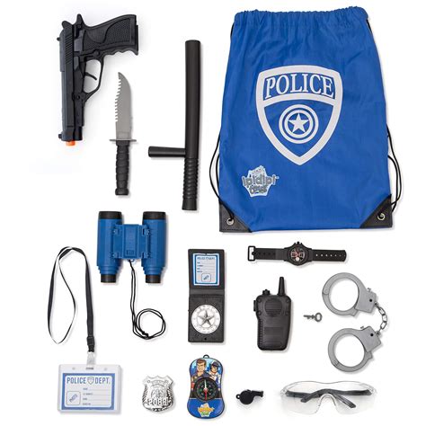Buy Role Play Kit 15 Piece Cop Toy Set Badge Handcuffs Binoculars Man Accessories Swat