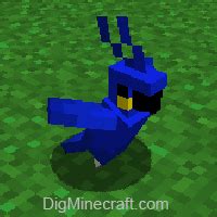 Minecraft coloring pages, a large collection for free printing. Parrot in Minecraft