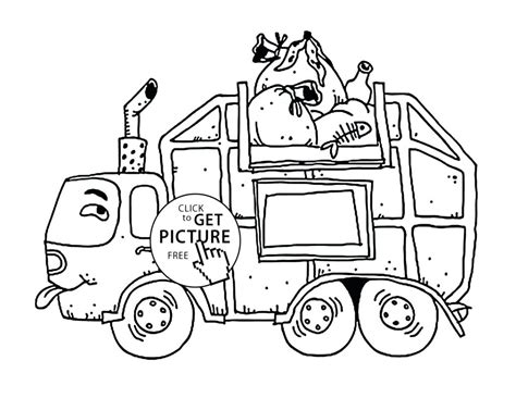 Download and print these garbage truck free coloring pages for free. Trash Coloring Pages at GetColorings.com | Free printable ...