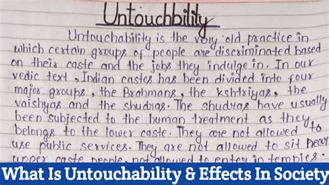 Untouchability A Social Evil Essay Impact Of Untouchability In