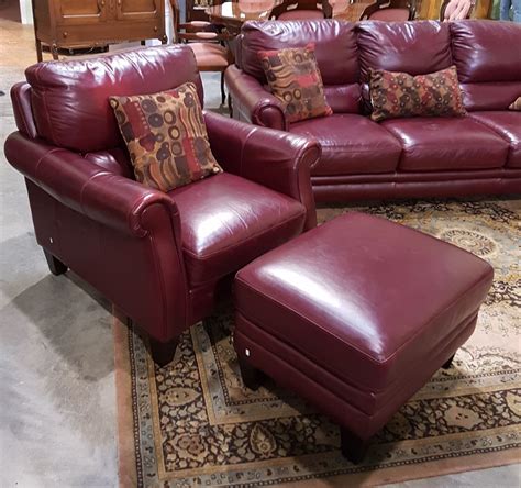 It is not erased especially the arms on the side. LAZY BOY LEATHER ARM CHAIR AND OTTOMAN