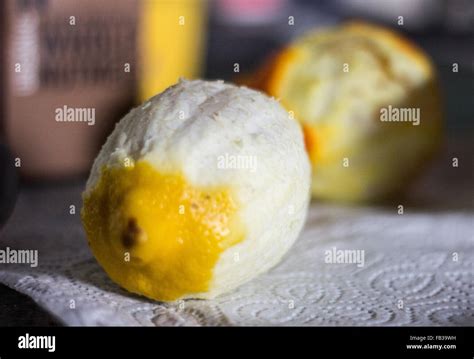 Grated Lemon With Peel Removed With Other Ingredients Including Orange