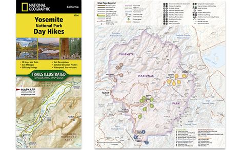 Day Hikes Of Yosemite National Park Map Guide Ph