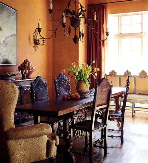Tuscan Style Dining Room I Like The Wall Color Dining Room Wall Color