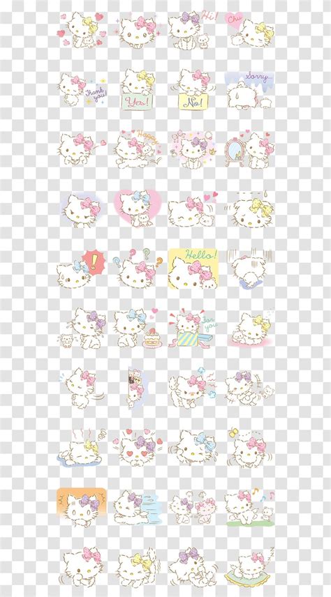 Hello Kitty Cat Sanrio Emoji My Melody Kawaii Transparent Png