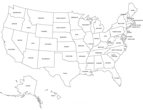 Mapa En Blanco Y Negro De Estados Unidos Mapa De Estados Unidos En Blanco Y Negro Am Rica Del