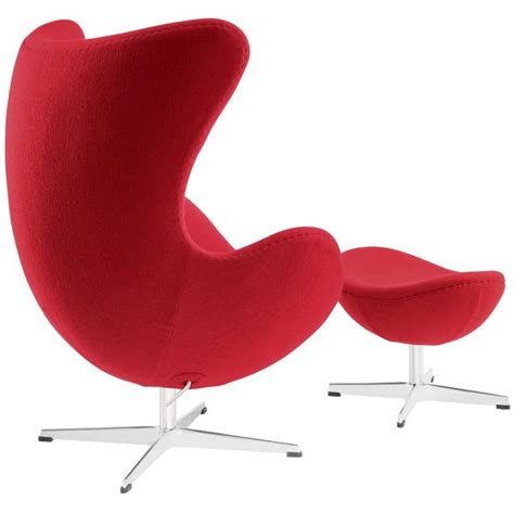 Arne Jacobsen Egg Chair Ottoman Red Take 1 Designs Mid Century