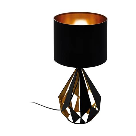 Eglo Lighting Carlton 5 Table Lamp In Black And Copper Finish With