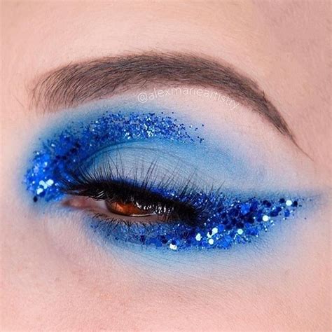 Glitter Eye Makeup Glitter Eyes Blue Makeup Galaxy Makeup Makeup Inspo Makeup Inspiration