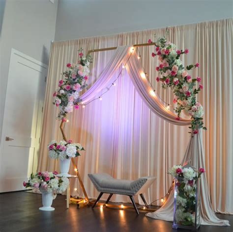 8ft Tall Gold Hexagonal Metal Wedding Arch Photo Booth Etsy In 2022