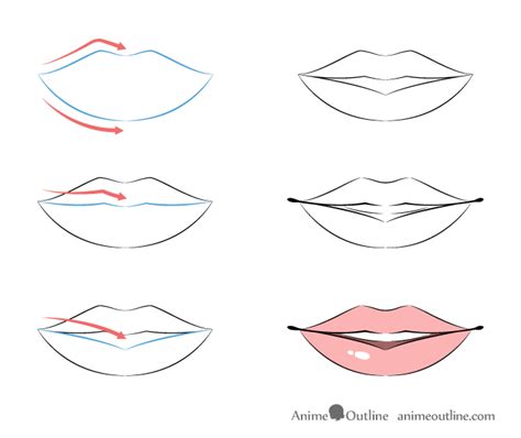 Hvordan Tegne Anime Lips Tutorial Animeoutline