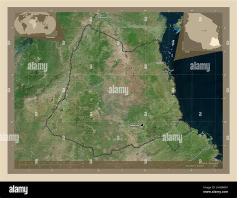 Lindi Region Of Tanzania High Resolution Satellite Map Locations And