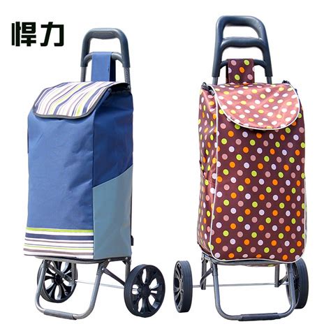 Hanli Two Wheeled Folding Shopping Trolley Car Portable