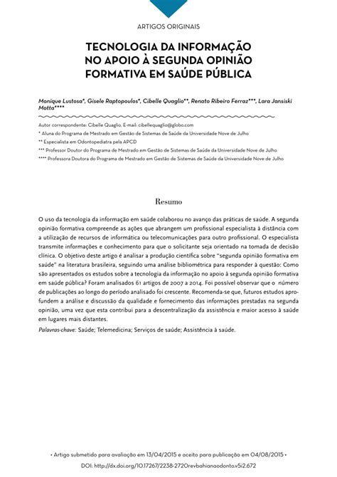 Artigo De Opinião Sobre Tecnologia