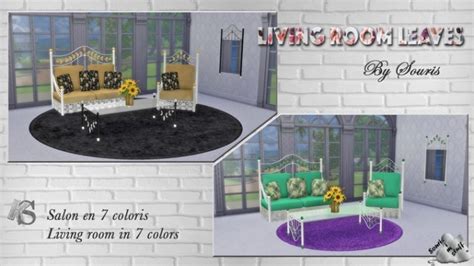 Leaves Living Room By Souris At Khany Sims Sims 4 Updates