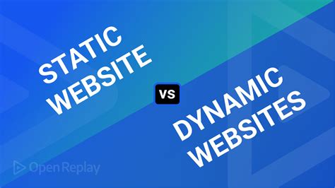 Static Vs Dynamic Websites