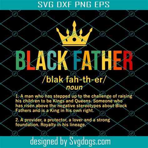 Retro Black Father Svg Definition African American Svg Afro Black