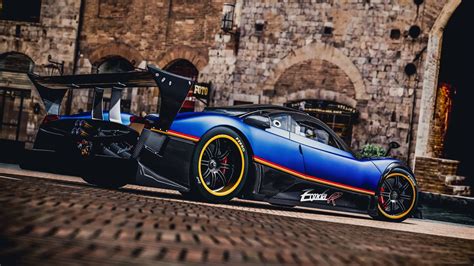 Blue And Black Sports Coupe Pagani Zonda R Car Vehicle Supercars Hd