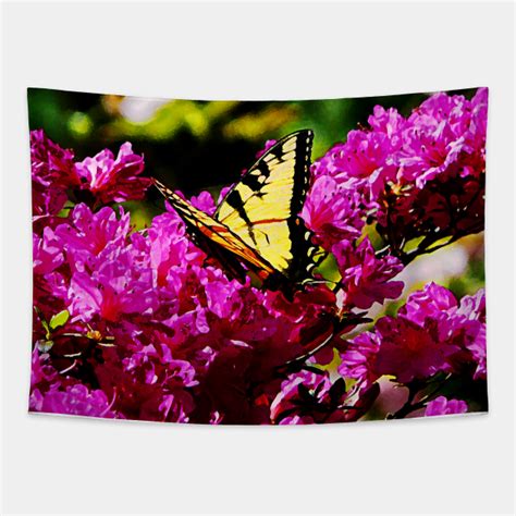 Butterflies Tiger Swallowtail On Azalea Butterfly Tapestry