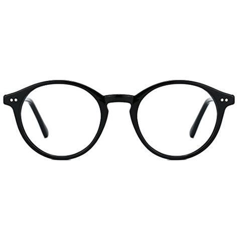 Tijn Vintage Glasses For Women Men Thick Round Rim Eyeglasses Clear Lens Pricepulse