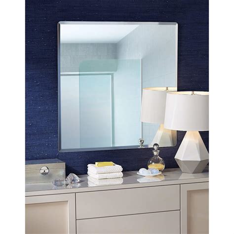 Galvin 36 Square Frameless Beveled Wall Mirror P1426 Lamps Plus