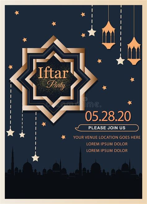Iftar Party Celebration Concept Flyer a Beautiful Invitation Card