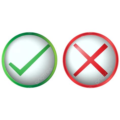 Icono De Marca De Verificación Correcto E Incorrecto Vector Png Signo