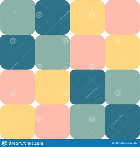 A Square Pastel Color Seamless Pattern Design For Decorating Wallpaper