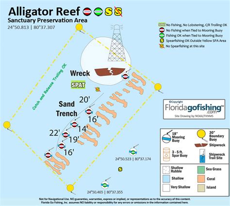 33 Florida Reefs And Wrecks Map Maps Database Source