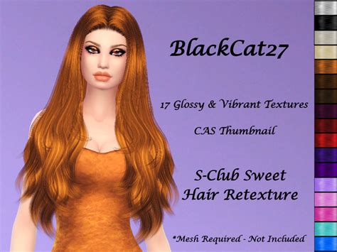 The Sims Resource Blackcat27 S Club Sweet Hair Retexture