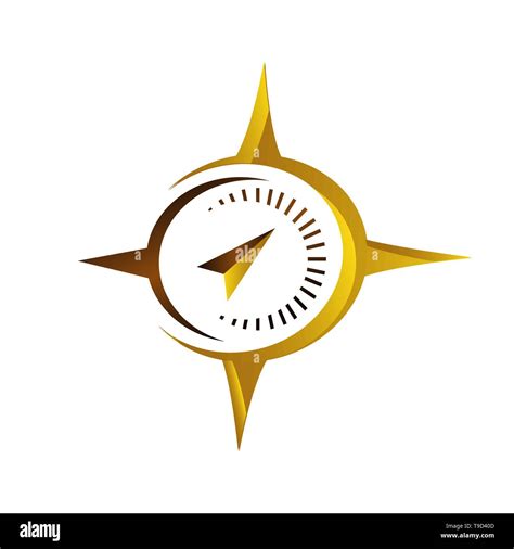 Creative Compass Logo Concept Design Template Stylish Flat Design