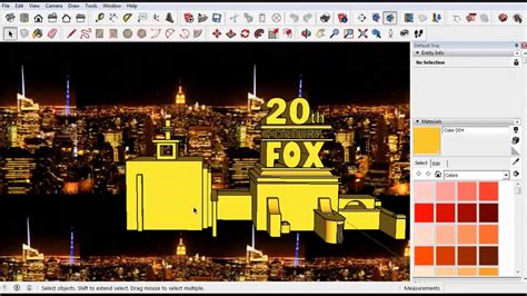 Sketchup 20th Century Fox Logo Çizimi Youtube